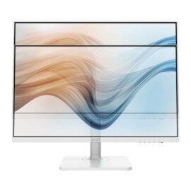 MSI Modern MD241PW 24" 75Hz FHD IPS HDMI USB Type-C Swivel Pivot Height Adjust Tilt Built-in Speakers Monitor White - Image 2