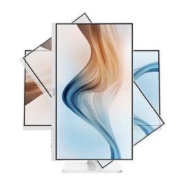 MSI Modern MD241PW 24" 75Hz FHD IPS HDMI USB Type-C Swivel Pivot Height Adjust Tilt Built-in Speakers Monitor White - Image 3