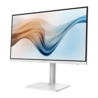MSI Modern MD241PW 24" 75Hz FHD IPS HDMI USB Type-C Swivel Pivot Height Adjust Tilt Built-in Speakers Monitor White - Image 6