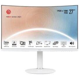 MSI Modern MD271CPW 27" 75Hz Full HD Curved HDMI USB-C, Audio Built-in Speakers Monitor