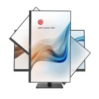 MSI Modern MD271P 27" 75Hz FHD IPS HDMI USB Type-C Swivel Pivot Height Adjust Tilt Built-in Speakers Monitor Black - Image 3