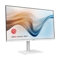 MSI Modern MD271PW 27" 75Hz FHD IPS HDMI USB Type-C Swivel Pivot Height Adjust Tilt Built-in Speakers Monitor White - Image 7