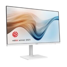 MSI Modern MD271PW 27" 75Hz FHD IPS HDMI USB Type-C Swivel Pivot Height Adjust Tilt Built-in Speakers Monitor White - Image 7