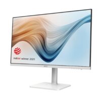 MSI Modern MD271PW 27" 75Hz FHD IPS HDMI USB Type-C Swivel Pivot Height Adjust Tilt Built-in Speakers Monitor White - Image 8