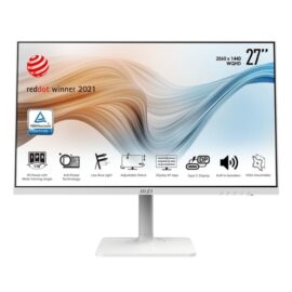 MSI Modern MD271QPW 27″ 75Hz WQHD 2K HDMI, DisplayPort, USB Type-C Built-in Speakers IPS Monitor  White