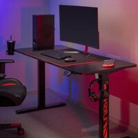 MXG MGD-01R Motorized/SIT-Stand Desk With Fast Charging Ports and Creative Control Panel