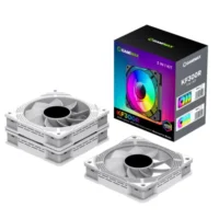 GAMEMAX KF300R WH, Reverse 120mm White Frame ARGB Fan 3-in-1 Kit, Reverse Fan Blade for Power Supply Shroud/Bottom 3