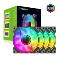 GAMEMAX DRH400, 120mm Dual Ring ARGB Fan 4-in-1 Kit, Includes Premium V4.0 ARGB HUB with Wireless Remote Controller 8