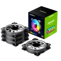 GAMEMAX DRH400, 120mm Dual Ring ARGB Fan 4-in-1 Kit, Includes Premium V4.0 ARGB HUB with Wireless Remote Controller 3