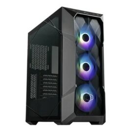 Cooler Master MasterBox TD500 Mesh V2 Airflow ATX Black Mid-Tower Case, Polygonal Mesh, Crystalline Tempered Glass, Removable Top Panel, 3X Customizable 120mm PWM ARGB Fans, USB Gen 2 Type C