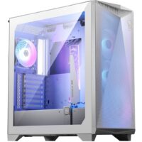 MSI MPG GUNGNIR 300R AIRFLOW ,2xUSB 3.2 Gen 1, 1xUSB 3.2 Gen2 Type-C, 4x120mm PWM ARGB Fan, ARGB+PWM Control Board, Tempered Glass Window, White - Image 2