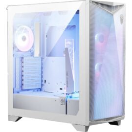 MSI MPG GUNGNIR 300R AIRFLOW ,2xUSB 3.2 Gen 1, 1xUSB 3.2 Gen2 Type-C, 4x120mm PWM ARGB Fan, ARGB+PWM Control Board, Tempered Glass Window, White - Image 3