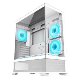 GameMax Vista AW Mid-Tower PC ATX Gaming Case White - Image 3