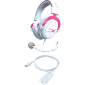 HyperX Cloud II 7.1 Channel USB Gaming Headset White/Pink Open Box - Image 4