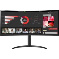 LG 34WR55QK-B 34" UltraWide™ Curved Monitor with WQHD HDR10 Display 100Hz Refresh Rate and USB Type-C™