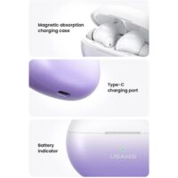 USAMS US-XD19 X-don Series Dual-Mic ENC TWS Earbuds (Gradient Purple) - Image 3