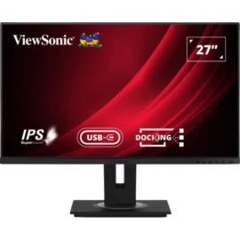 ViewSonic VG2756-2K 27 Inch 60Hz IPS 1440p Docking Monitor with Integrated USB 3.2 Type-C RJ45 HDMI Display Port and 40 Degree Tilt Ergonomics