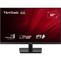 ViewSonic VA3209-MH 32-Inch Full HD IPS FreeSync Wide Monitor 75Hz Refresh Rate, 3-Side Borderless, Dual Speaker, Black