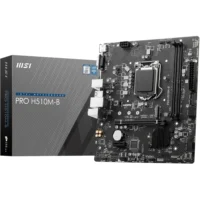 MSI PRO H510M-B DDR4 Micro-ATX Motherboard – Supports Intel Core 10th Gen Processors, LGA 1200-2 x DIMMs, 1 x PCIe 3.0 x16, USB 3.2 Gen1, 1G LAN, HDMI 1.4