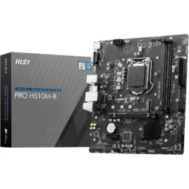 MSI PRO H510M-B DDR4 Micro-ATX Motherboard – Supports Intel Core 10th Gen Processors, LGA 1200-2 x DIMMs, 1 x PCIe 3.0 x16, USB 3.2 Gen1, 1G LAN, HDMI 1.4