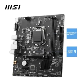 MSI PRO H510M-B DDR4 Micro-ATX Motherboard – Supports Intel Core 10th Gen Processors, LGA 1200-2 x DIMMs, 1 x PCIe 3.0 x16, USB 3.2 Gen1, 1G LAN, HDMI 1.4 7