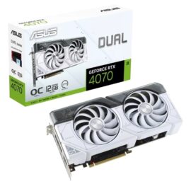 ASUS Dual GeForce RTX™ 4070 12GB GDDR6X OC Edition White Gaming Graphics Card