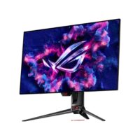 Asus ROG Swift OLED PG32UCDP Gaming Monitor 32-inch (31.5 inch viewable) WOLED panel dual mode (4K 240Hz or FHD 480Hz) 0.03 ms (GTG) G-SYNC® compatibility, custom heatsink ASUS OLED Care AI Assistant VESA DisplayHDR™ 400 True Black uniform brightness 99% DCI-P3 true 10-bit color Type-C® (90 W PD) and DisplayWidget Center - Image 3