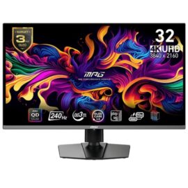 MSI MPG 321URX QD-OLED, 32" 4K UHD Quantum Dot OLED  3840 x 2160, 0.03ms, 240Hz, True Black HDR 400, 90W USB Type C, HDMI, DP Port Gaming Monitor