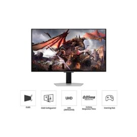 Samsung Odyssey G8 32" LS32DG802SMXUE G80SD UHD OLED with Smart features 240Hz Refresh Rate Gaming Monitor - Image 2