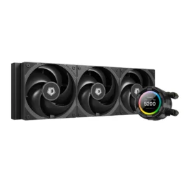 ID-COOLING SL360 PRO SE 360mm AIO CPU Liquid Cooler with Customizable LCD Display, 2.1″ LCD Display for Images, GIFS, MP4 and Performance Metrics, Gen-7 Pump, 3x AS-120 Silent Fans, Intel & AMD Compatible