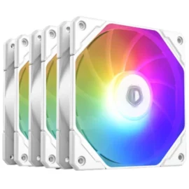 ID-COOLING TF-12025-PRO-ARGB Trio 120mm Case Fan, 3-in-1 Pack, White