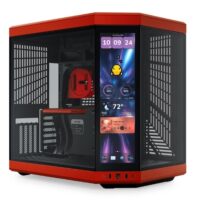 Hyte Y70 Touch Infinite Modern Aesthetic Mid-Tower ATX Gaming Case Black Cherry