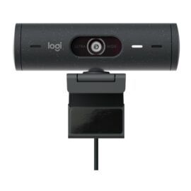 Logitech Brio 505 FHD Webcam, 30fps Frame Rate, Integrated Privacy Shutter, Dual Noise Reducing Mics, 4x Digital Zoom, USB-C