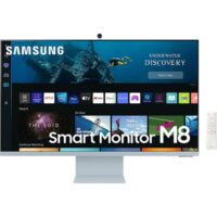 SAMSUNG M8 LS32BM80BUMXUE 32" UHD 3840 x 2160 (4K) 60 Hz Micro HDMI, USB-C Built-in Speakers Streaming TV and SlimFit Camera Included Smart Monitor