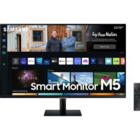 Samsung M5 LS27BM500EMXUE 27'' Flat Monitor, With Smart TV Experience, 1920x1080 Resolution, Max 60Hz Refresh Rate, 4ms Response Time, 16 9 Aspect Ratio, HDR10, IoT Hub, HDMI, Black