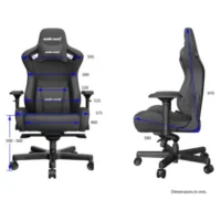 AndaSeat Kaiser 2 Leather Gaming Chair, XL Premium Ergonomic Gamer Chair for Adults, Plus Size Video Game Chairs, Memory Foam Neck Pillow & Lumbar Back Support – Black – Free Shipping 6