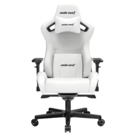 AndaSeat Kaiser 2 Leather Gaming Chair, XL Premium Ergonomic Gamer Chair for Adults, Plus Size Video Game Chairs, Memory Foam Neck Pillow & Lumbar Back Support – White – Free Shipping