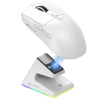ATTACK SHARK X6 Three Modes Gaming Mouse With Charging Dock – White