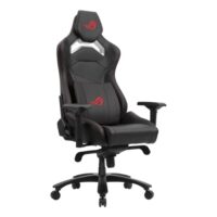Asus ROG Chariot X Core SL301C Gaming Chair in racing-car style, featuring an adjustable high-density foam headrest, memory-foam lumbar support, 4D armrests, tilt mechanism, durable class 4 gas lift, and durable premium PU leather for a premium gaming experience - Image 2
