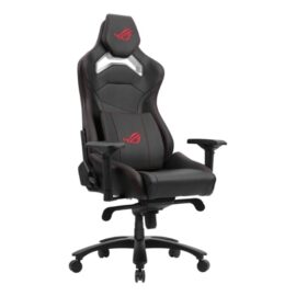 Asus ROG Chariot X Core SL301C Gaming Chair in racing-car style, featuring an adjustable high-density foam headrest, memory-foam lumbar support, 4D armrests, tilt mechanism, durable class 4 gas lift, and durable premium PU leather for a premium gaming experience - Image 2