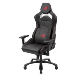 Asus ROG Chariot X Core SL301C Gaming Chair in racing-car style, featuring an adjustable high-density foam headrest, memory-foam lumbar support, 4D armrests, tilt mechanism, durable class 4 gas lift, and durable premium PU leather for a premium gaming experience - Image 3