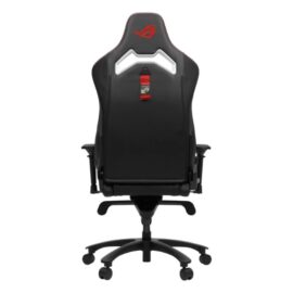 Asus ROG Chariot X Core SL301C Gaming Chair in racing-car style, featuring an adjustable high-density foam headrest, memory-foam lumbar support, 4D armrests, tilt mechanism, durable class 4 gas lift, and durable premium PU leather for a premium gaming experience - Image 4