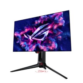 Asus ROG Swift OLED PG27AQDP Gaming Monitor 27-inch (26.5-inch viewable) WOLED panel, 480 Hz (above 360Hz), 0.03 ms (GTG), G-SYNC® compatible, custom heatsink, ASUS OLED Care+, AI Assistant, VESA DisplayHDR™ 400 True Black, uniform brightness, 99% DCI-P3, true 10-bit color, and DisplayWidget Center - Image 2