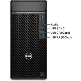 Dell OptiPlex 7020 Tower Plus Computer, Intel Core i7-14700, 8GB RAM, 512GB NVMe SSD, USB-C, DisplayPort, HDMI, Built in WiFi, Bluetooth, Black Desktop - Image 4