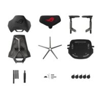 Asus ROG Destrier Ergo SL400 Gaming Chair with futuristic cyborg aesthetic, versatile seat adjustments for the perfect posture, mobile gaming arm support mode, and acoustic panel for less distraction and more immersive gaming experience - Image 7