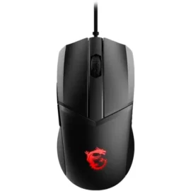 MSI Clutch GM41 Lightweight V2 Gaming Mouse, 16000 DPI Optical Sensor, Symmetrical, 60M+ Click OMRON Switches, 6-Buttons, 65g, FriXionFree Cable, 1ms Latency, RGB Mystic Light 1