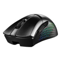MSI Clutch GM51 Lightweight Wireless Gaming Mouse & Charging Dock, 26K DPI Optical Sensor, 2.4G & Bluetooth, 60M Omron Switches, Fast-Charging, 150Hr Battery, RGB, 5 Programmable Buttons, PC/Mac 3