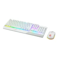 MSI Vigor GK30 Combo White, 6-Zone RGB GK30 Gaming Keyboard & GM11 Gaming Mouse, Water Repellent & Splash-Proof, 5000 DPI 2