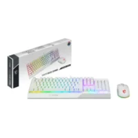 MSI Vigor GK30 Combo White, 6-Zone RGB GK30 Gaming Keyboard & GM11 Gaming Mouse, Water Repellent & Splash-Proof, 5000 DPI 5