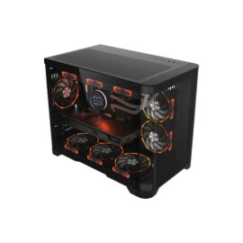 1st Player UV6 FISK TANK M-ATX ITX PC Gaming Case - Black - Image 3